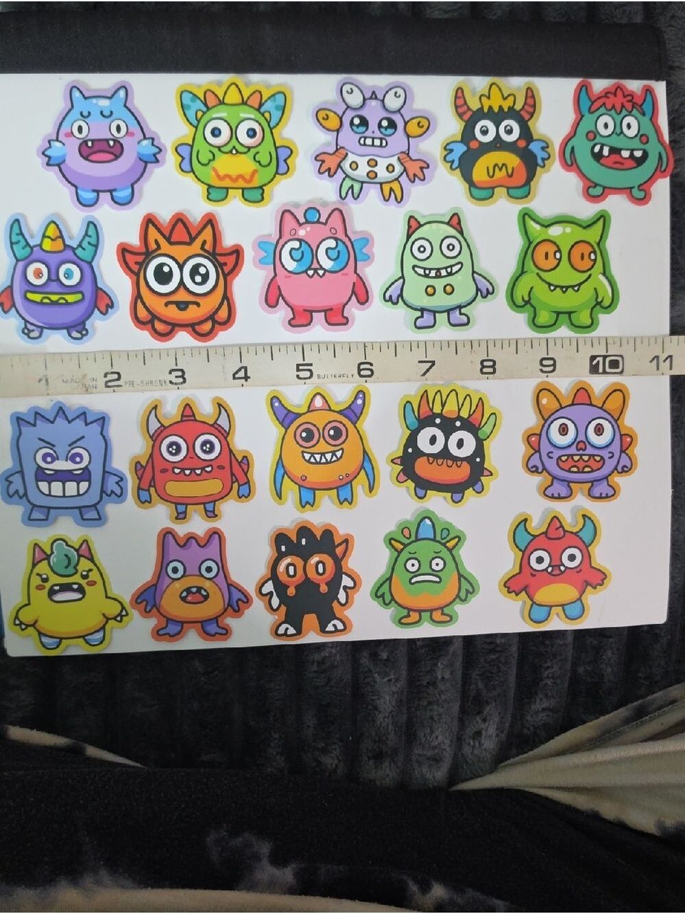 Colorful Monster Design Sticker Set - Multi-Color - Lot Of 20